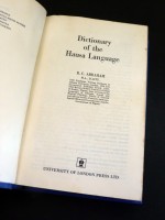 Dictionary of the Hausa Language