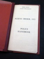 Police Handbook: Home Office Aliens Department, Aliens Order 1953