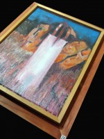 Original semi-abstract oil painting in bespoke frame