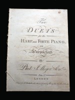 Two Duets for the Harp, and Piano Forte, or Harpsichord