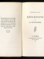 Reflexions sur la Typografie