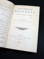 Contes Populaires Berberes, Recuillis, Traduits et Annotes