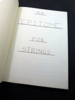 Original handwritten musical composition