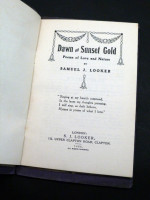 Dawn and Sunset Gold, Poems of Love and Nature (Signed copy)