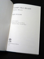 Roy Fuller: Four volumes of Memoirs and Autobiography