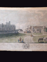 Hand-coloured engraving: The Ancient Archiepiscopal Palace at Maidstone
