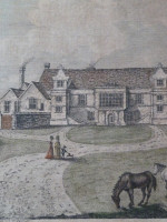 Hand-coloured engraving: The Ancient Archiepiscopal Palace at Maidstone