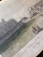 Hand-coloured engraving: The Ancient Archiepiscopal Palace at Maidstone