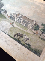 Hand-coloured engraving: The Ancient Archiepiscopal Palace at Maidstone