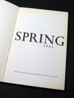 Spring 1961, A Magazine of Jungian Thought