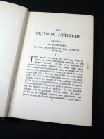 The Critical Attitude