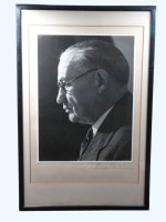 Ernest Bevin, signed photograph by Howard Coster