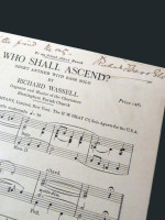 Dr. Richard Wassell, Birmingham musician, signed music & scrapbook