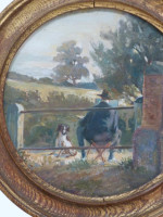Great Bardfield / Petches Bridge original oil painting c1920