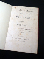 Pedigree of the Family of Bonham, signed association plus manuscript copy