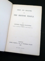 Origin and Character of the British People (1900, first edition)