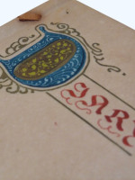 1940s Giulio Giannini painted parchment diary (unused)