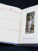 1940s Giulio Giannini painted parchment diary (unused)