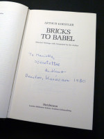 Bricks to Babel (Signed first edition) 