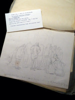 William Powell Frith, two original sketches and his own handwritten record of sales