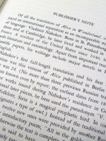 Alice's Adventures in Wonderland, the Nabokov Russian Translation