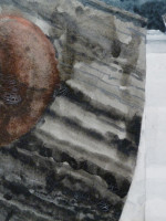 Snow Path Between Two Logs by David Holt (1974)