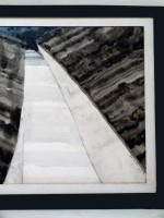 Snow Path Between Two Logs by David Holt (1974)