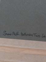 Snow Path Between Two Logs by David Holt (1974)