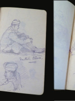Original 1909 sketchbook of British Gurkha officer in Kahmir & Baltistan