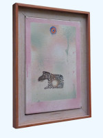 Zebra: Loose Leaf Painting 4 by David Holt (1990)