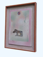 Zebra: Loose Leaf Painting 4 by David Holt (1990)