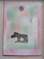 Zebra: Loose Leaf Painting 4 by David Holt (1990)