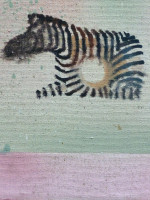 Zebra: Loose Leaf Painting 4 by David Holt (1990)