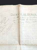 Scarce 1913 British Army map for training trenches in Kent