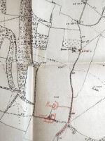Scarce 1913 British Army map for training trenches in Kent