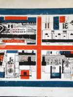 Military Elements, signed screenprint by David Holt