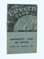Original 1962 Cavern Club membership card