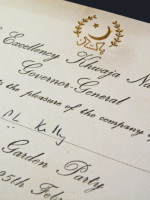Original invitation from Khwaja Nazimuddin, February 1951