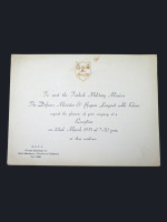 Original invitation from Liaquat Ali Khan, March 1951