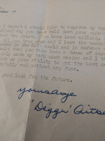 Typed letter signed by Group Captain R F 
