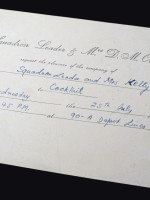 Two Invitations from Squadron Leader Damodar Madhao Oka