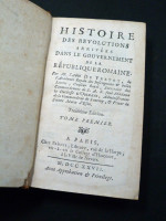Histoire des R&eacute;volutions arriv&eacute;es dans le Gouvernement de la R&eacute;publique Romaine