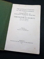 Transactions of the Eighth Congress, Theosophical Society 1923