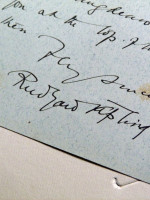 Rudyard Kipling, handwritten signed letter from Bateman's