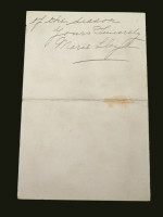 Marie Lloyd, music hall singer, signed handwritten letter