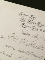 Marie Lloyd, music hall singer, signed handwritten letter