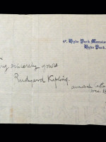 Rudyard Kipling autograph December 1904