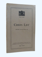 Gold Coast Chiefs List, Revised to 30th June, 1941