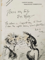Edward Tennyson Reed, 1904 handwritten letter and cartoon