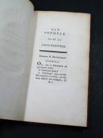 Sophyle ou de la Philosophie